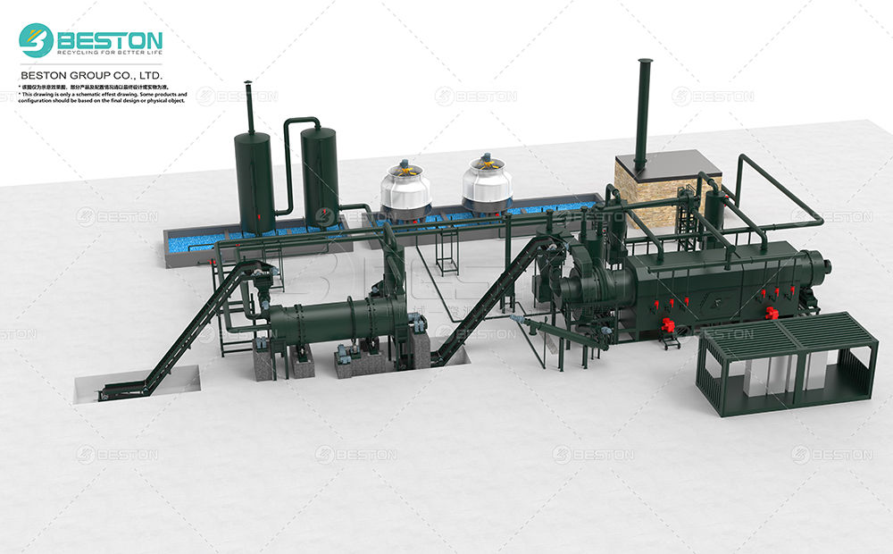 BST-50定制外觀炭化爐+烘干爐+粉碎設備